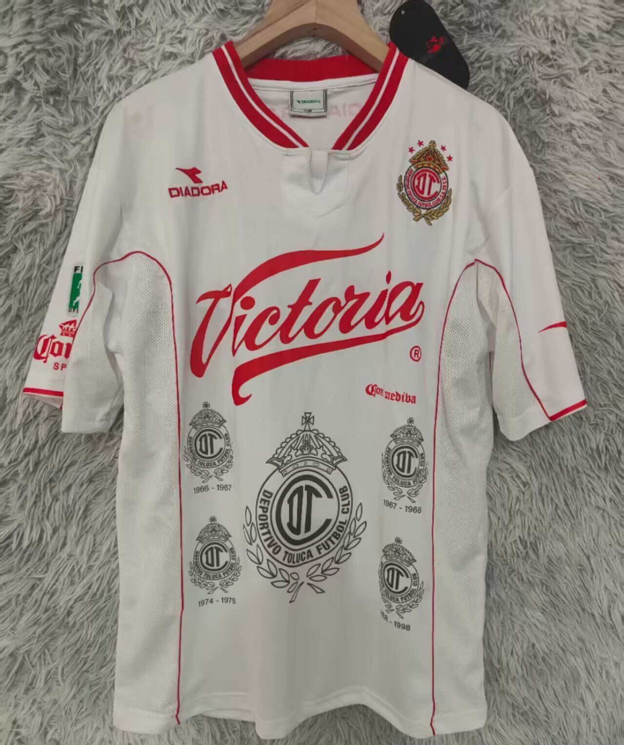 AAA Quality Toluca 98/99 Away White Soccer Jersey